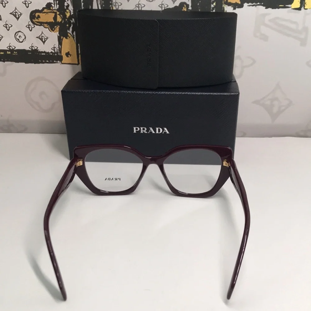 New Authentic 👓 Prada PR 18WV VIY1O1 Eyeglasses – Garnet